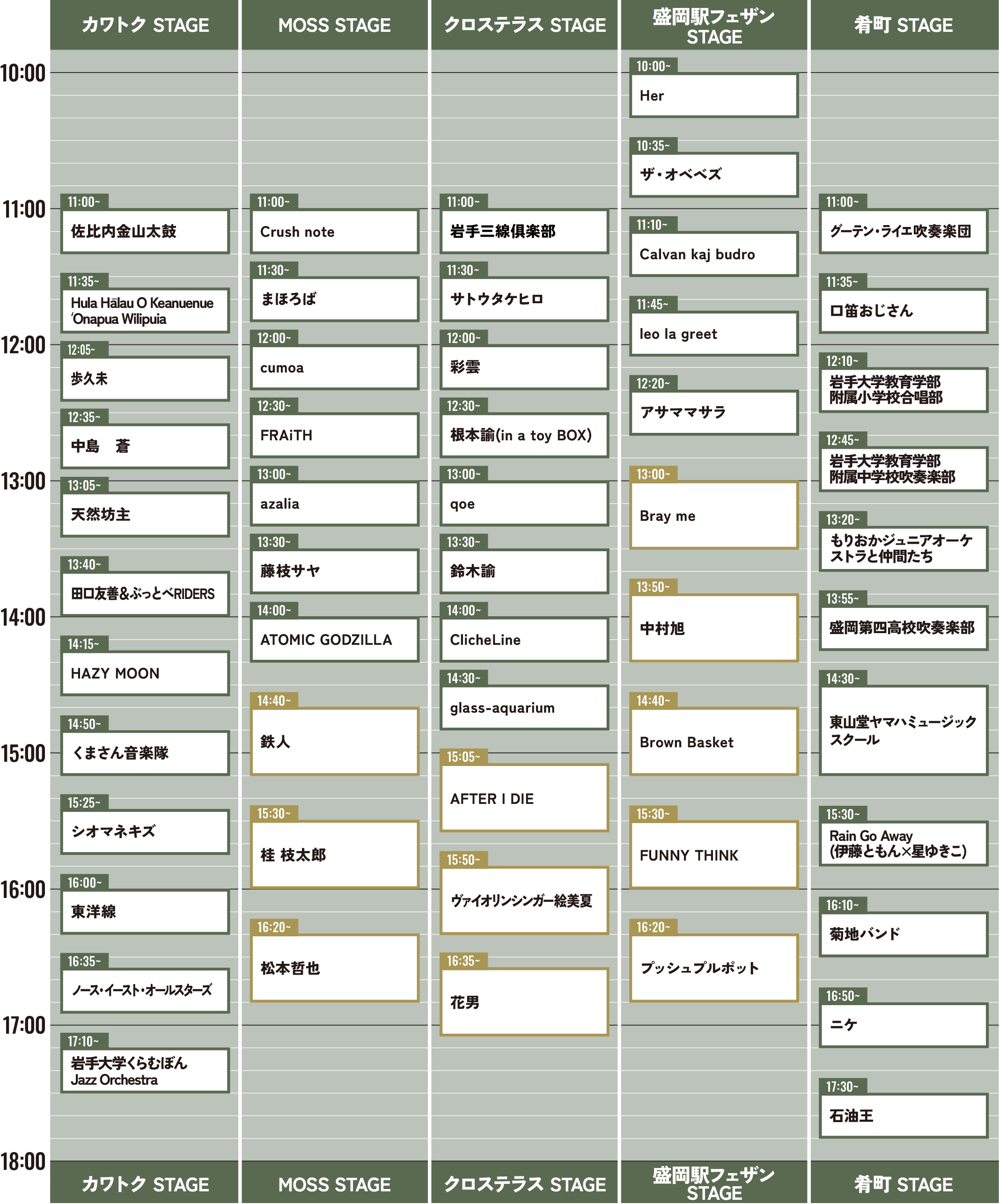 TIME TABLE